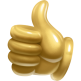 Gold Thumbs Up