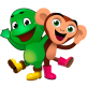 Sticker Pack: Autumn Frog & Monkey