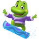 Snowboard Frog