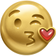 Gold Kiss Emoji