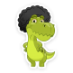 Sticker Pack: Funky Dinosaur