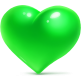Green Heart Flair