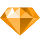 Orange Diamond Flair